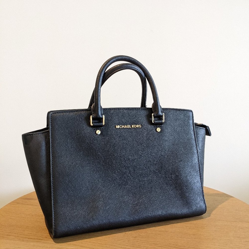 Michael Kors Black Leather Handbag